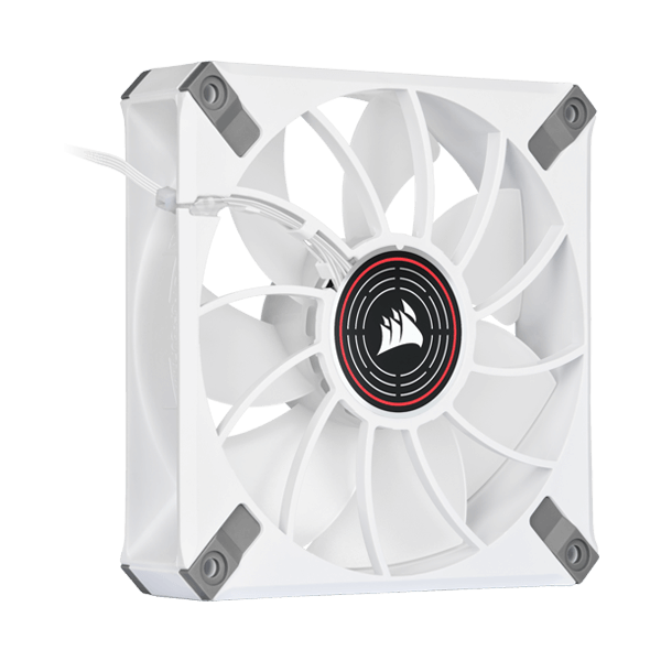 Corsair ML120 LED Elite 120mm Red LED Cabinet Fan (Single Pack - White Frame)